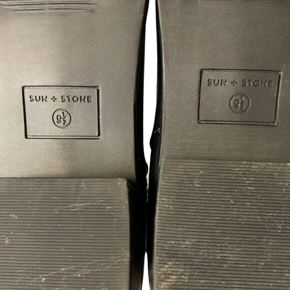 Sun + Stone Boots Women's Black Size 9.5M Buckle Zip up Ankle Shoes - Picture 4 of 11